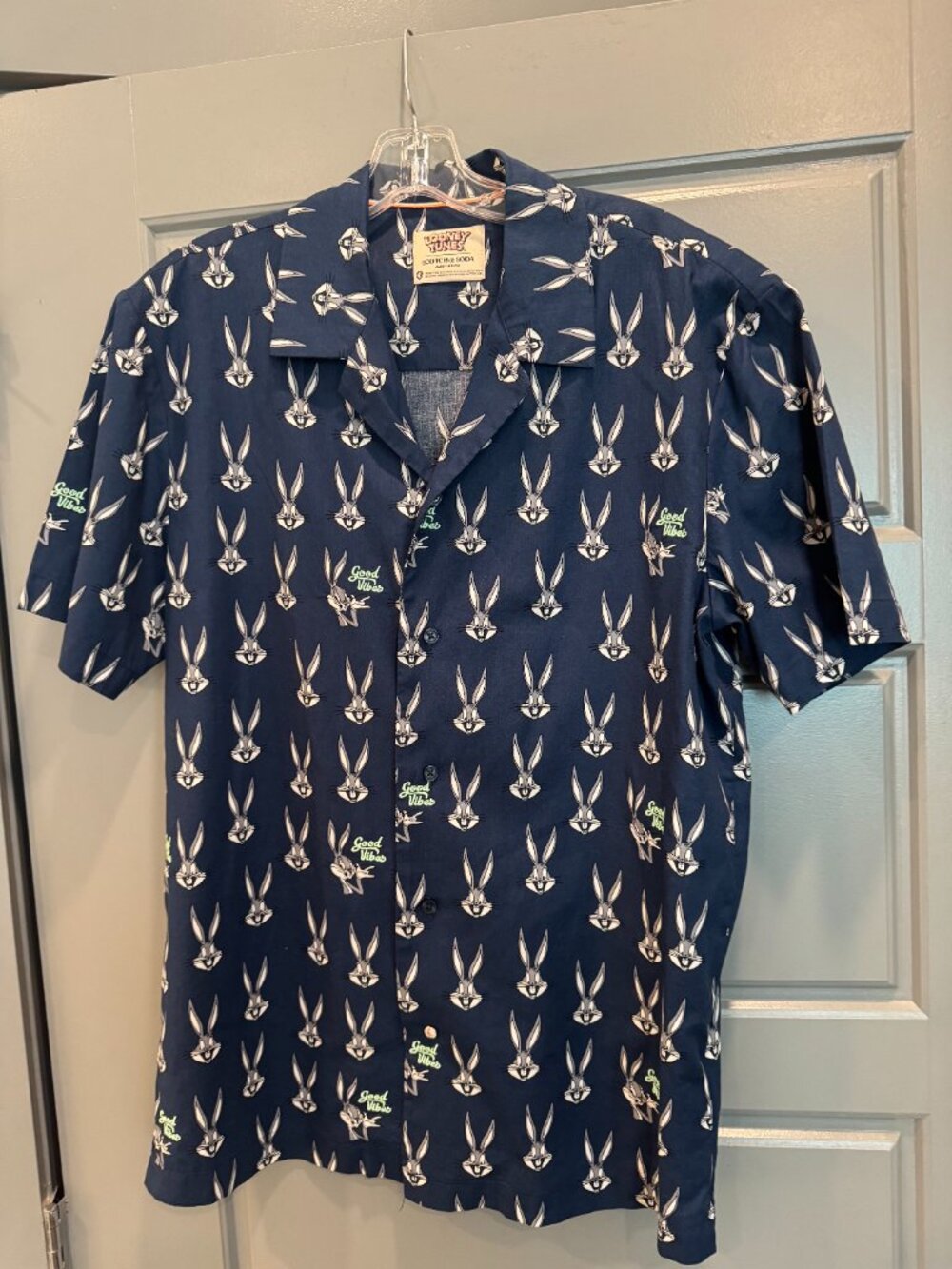 Scotch & Soda x Looney Tunes Bugs Bunny Camp Collar Shirt Large
